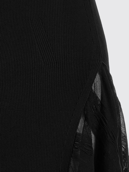 26FW 랑방 롱 원피스 RWDR0081K121H26 10 Black - LANVIN