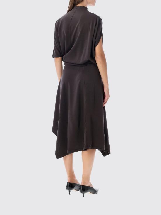 26FW 르메르 비대칭 드레이프 웨이스트 드레스 DR1179LJ1086 BR532 Black - LEMAIRE