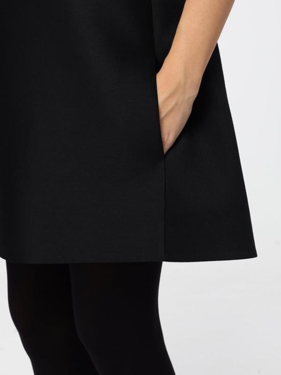 26FW 발렌시아가 A-라인 울 드레스 A009P3TUT22 1000 Black - BALENCIAGA