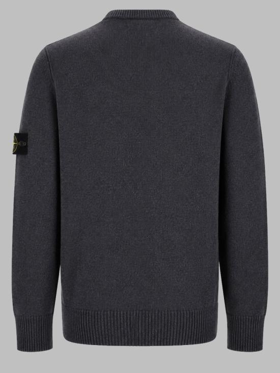  스톤 아일랜드 램스울 립드 트림 레귤러 핏 크루넥 점퍼 L2S155100072 S00A3V0M62 - STONE ISLAND
