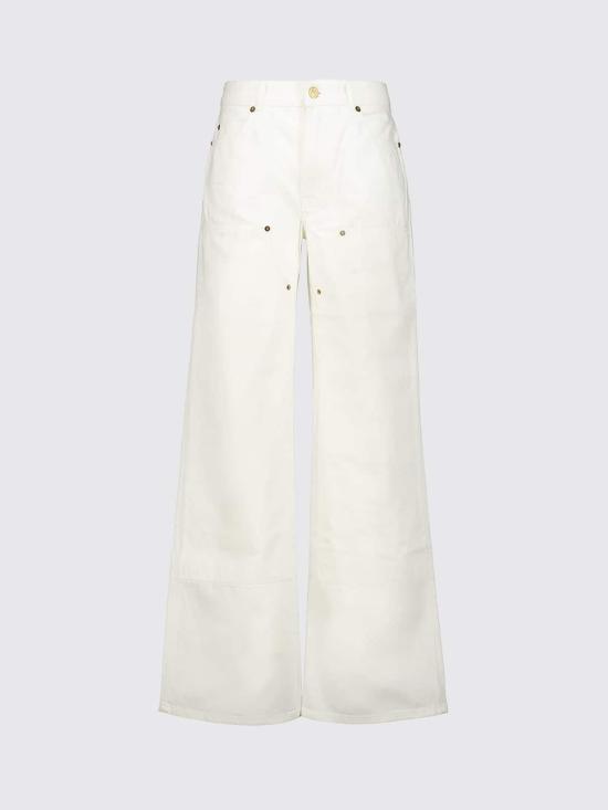 26FW 발망 데님 팬츠 HF1MI053DG14 0FC White - BALMAIN
