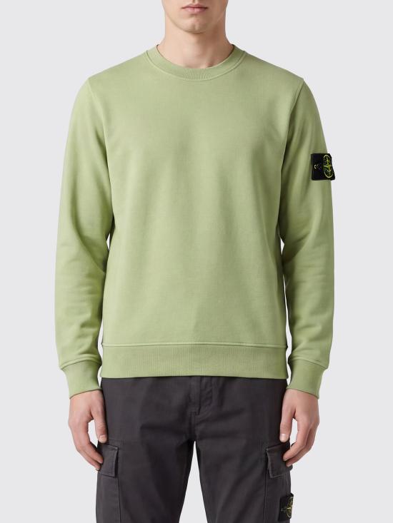 26FW 스톤 아일랜드 오가닉 코튼 플리스 레귤러 핏 크루넥 스웨트셔츠 6100060S0051 V005N Grass Green