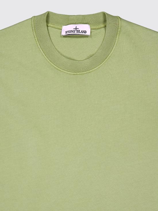 26FW 스톤 아일랜드 오가닉 코튼 플리스 레귤러 핏 크루넥 스웨트셔츠 6100060S0051 V005N Grass Green - STONE ISLAND