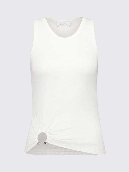 26FW 파코라반 반팔 티셔츠 24FJTE165CO0530 P100 White - PACO RABANNE