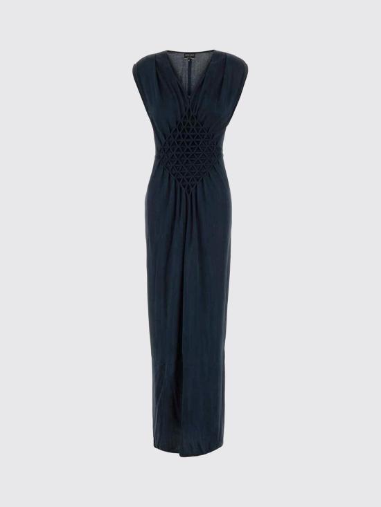 26FW 조르지오 아르마니 롱 원피스 GW003680AF24786 UB094 Navy - GIORGIO ARMANI