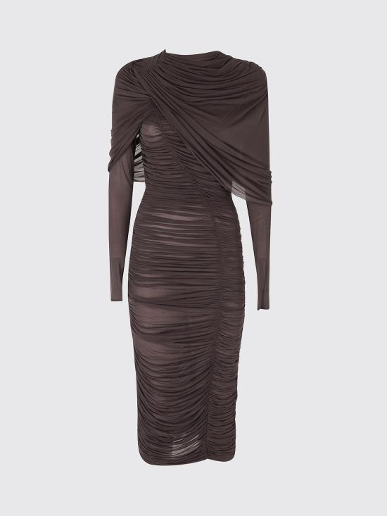 26FW 마그다뷰트림 롱 원피스 250926 BURGUNDY Brown - MAGDA BUTRYM