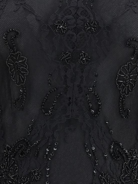 26FW 블루마린 롱 원피스 RF6062J1616 22222 Black - BLUMARINE