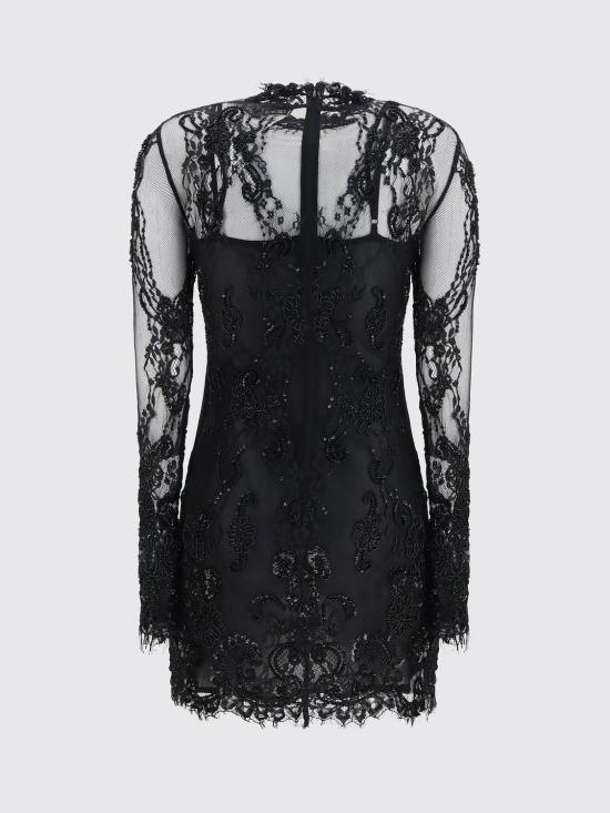26FW 블루마린 롱 원피스 RF6062J1616 22222 Black - BLUMARINE