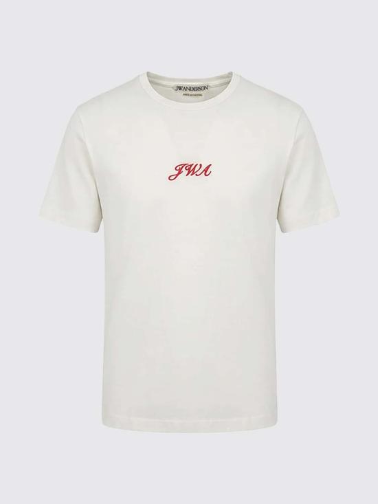 26FW JW앤더슨 반팔 티셔츠 JT0378PG1937 001 White - JW ANDERSON