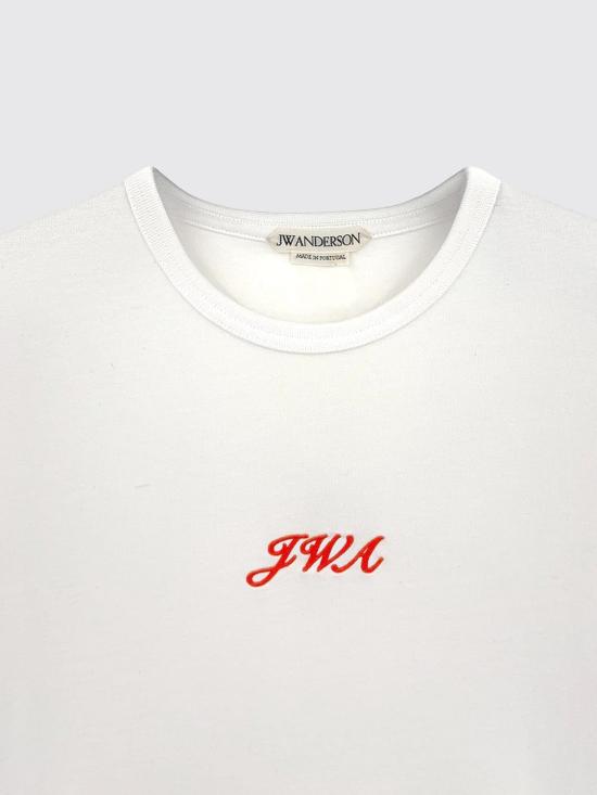 26FW JW앤더슨 반팔 티셔츠 JT0378PG1937 001 White - JW ANDERSON