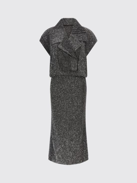 26FW 미소니 롱 원피스 DS26WG4GBC006R S91TP Grey - MISSONI