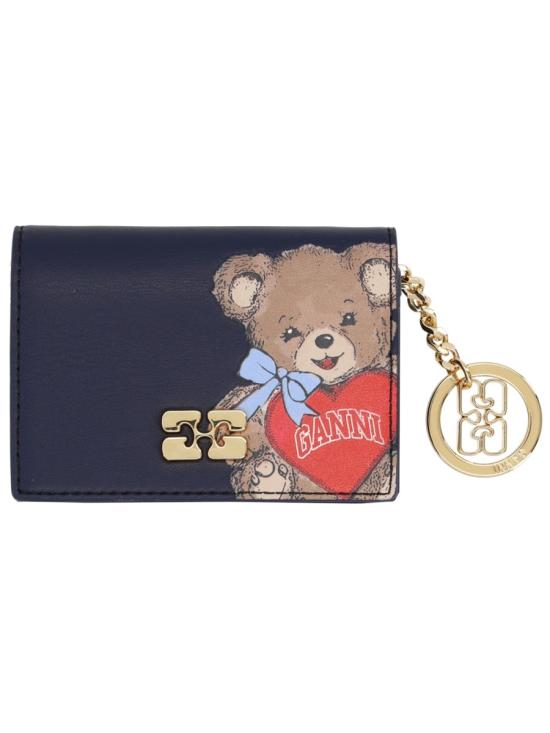 26SS 가니 부 플랩 카드 홀더 B3010131 096 BLACK - GANNI