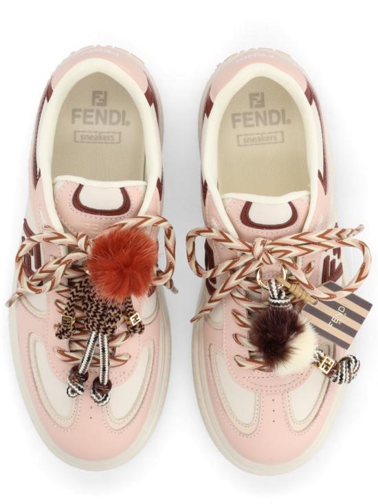 25FW 펜디 매치 소프트 레더 로우탑 스니커즈 8E8721 AY9NF1TPW BEIGE - FENDI
