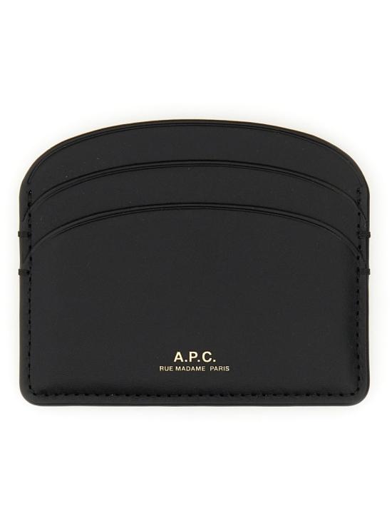  아페쎄 하프문 카드홀더 PXAWVF63270 LZZ BLACK - A.P.C.