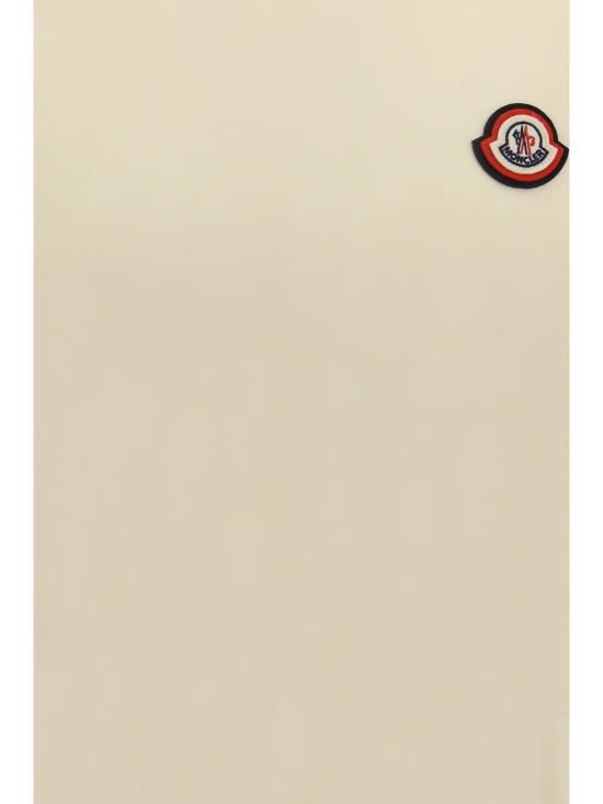 26FW 몽클레어 코튼 로고 패치 반팔 티셔츠 L20918C0004589B8Y BEIGE - MONCLER