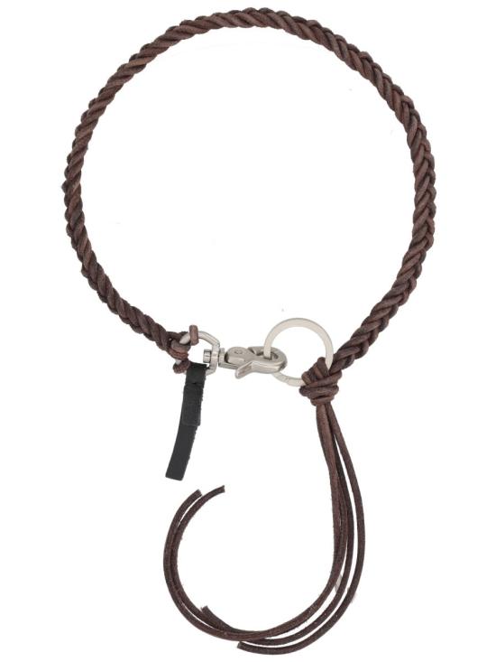 26SS 아워레가시 브레이디드 라돈 가죽 목걸이 A2268LBR BROWNLEATHER - OUR LEGACY