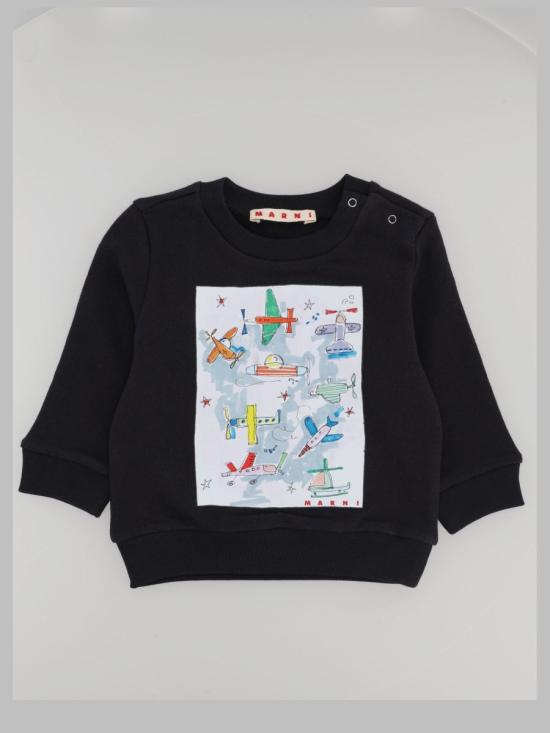 26FW 마르니 긴팔 티셔츠 M01890B M00SH0M862 BLACK