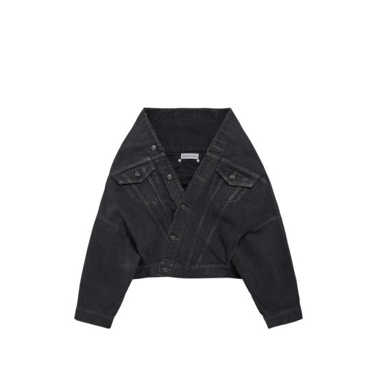 26FW 발렌시아가 랩 자켓 A0097L TBP47 8975 BLACK