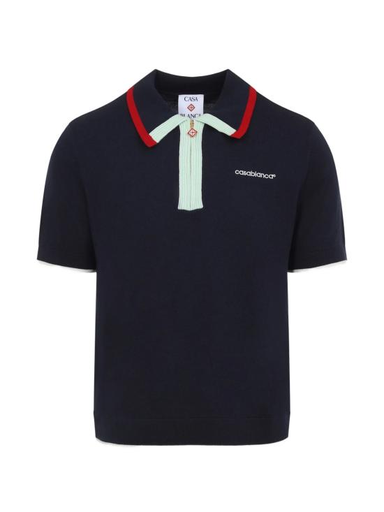 26FW 카사블랑카 폴로 티셔츠 MPF26KW84601 NAVY