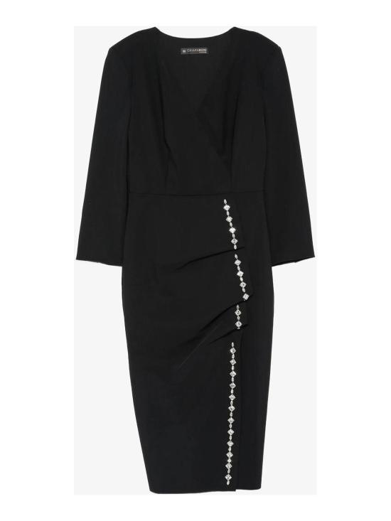 26FW 키아라보니 미디 스커트 ABCBALUBRBS37 BLACK