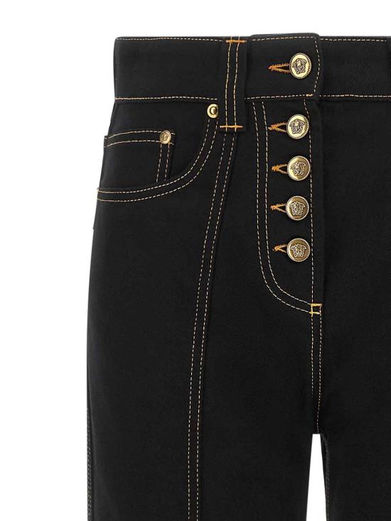 26FW 베르사체 스트레이트 팬츠 10267501A187781D040 BLACK - VERSACE