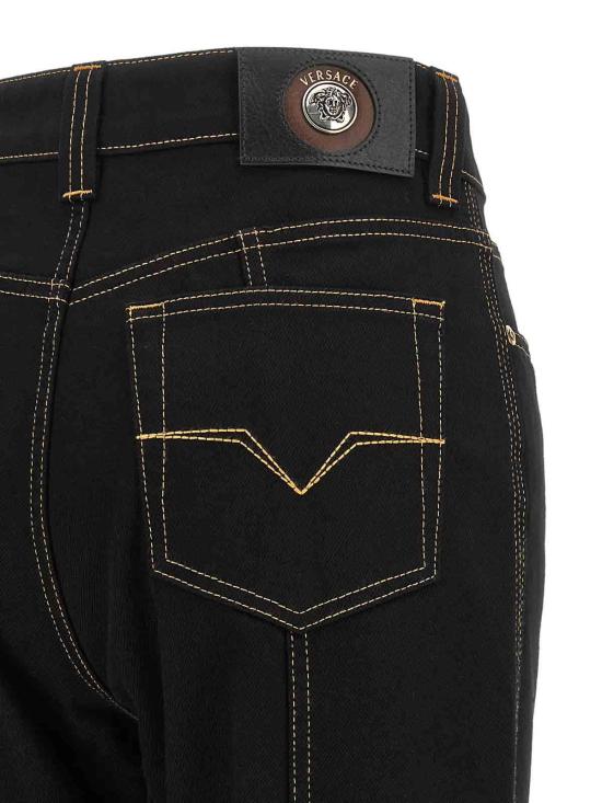26FW 베르사체 스트레이트 팬츠 10267501A187781D040 BLACK - VERSACE