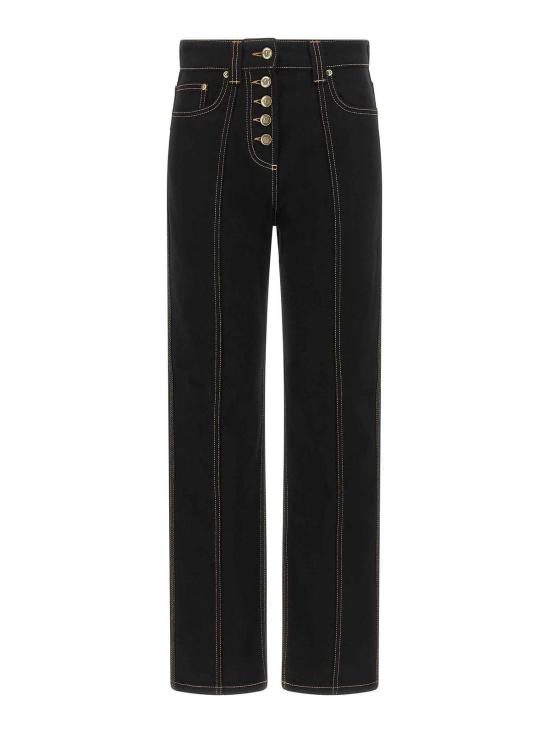26FW 베르사체 스트레이트 팬츠 10267501A187781D040 BLACK