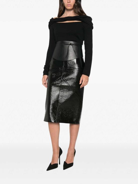 26FW 랑방 미디 스커트 RWST0001K125A2641 SILVER - LANVIN