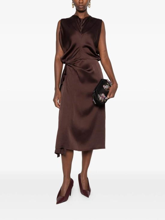 26FW 랑방 미디 스커트 RWDR00086390A26101 BROWN - LANVIN