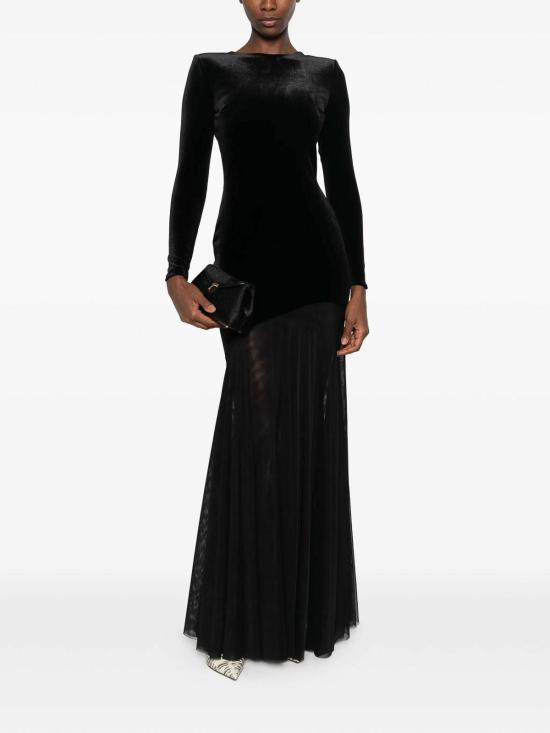 26FW 키아라보니 롱 원피스 ABLJANINAILVELVBS37 BLACK - CHIARA BONI