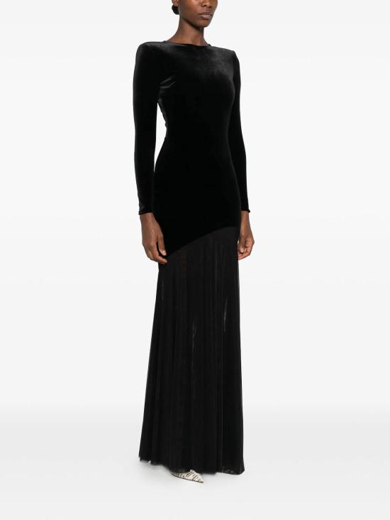 26FW 키아라보니 롱 원피스 ABLJANINAILVELVBS37 BLACK - CHIARA BONI