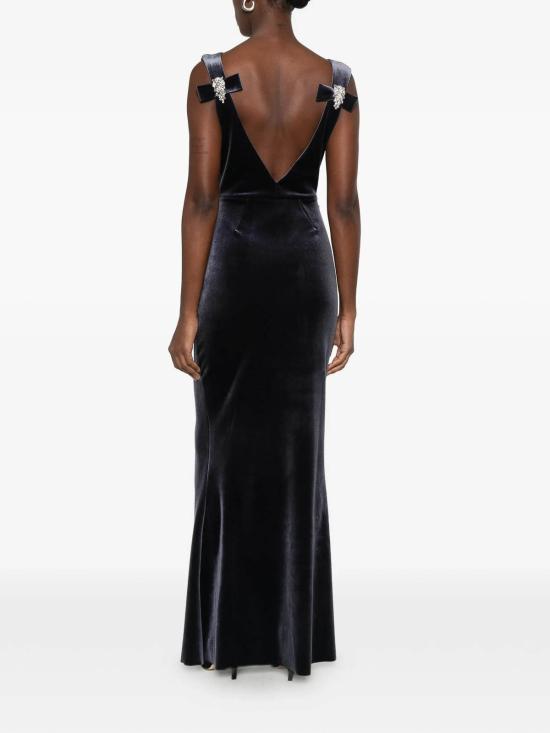 26FW 키아라보니 롱 원피스 ABLNIMAVELVBS342 BLACK - CHIARA BONI