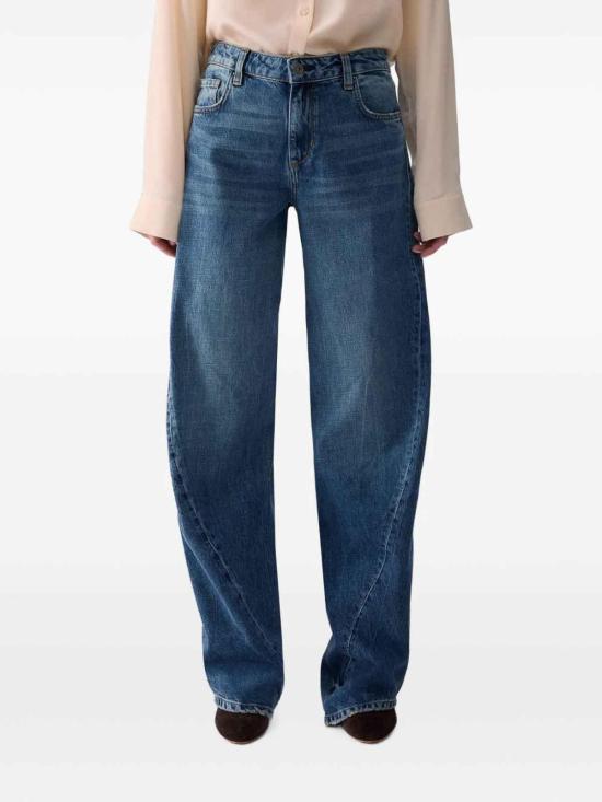 26FW 리우조 스트레이트 팬츠 UF6233D48547L138 BLUE - LIU JO