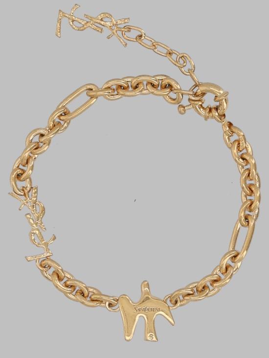 26FW 생로랑 콜롬브 체인 브레이슬릿 A003IR Y15007006 GOLD - SAINT LAURENT