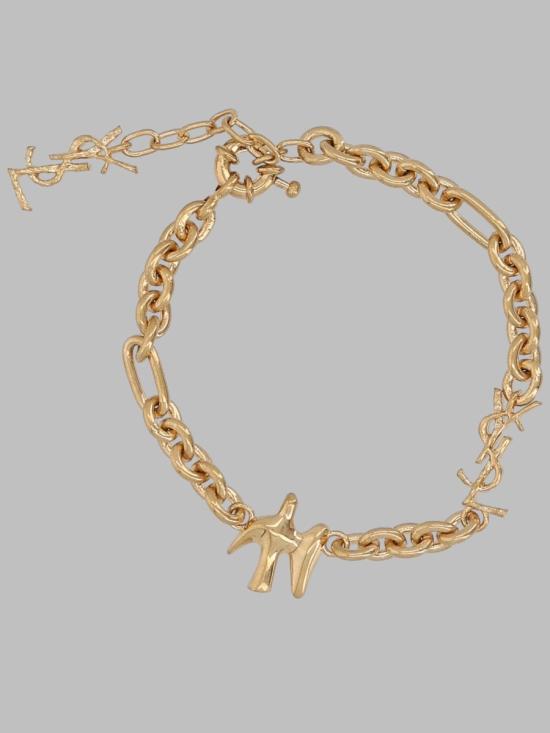26FW 생로랑 콜롬브 체인 브레이슬릿 A003IR Y15007006 GOLD