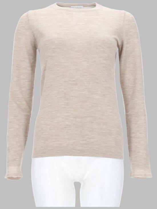 26FW 브루넬로 쿠치넬리 골지 크루넥 니트 M13800000 C2358 BEIGE