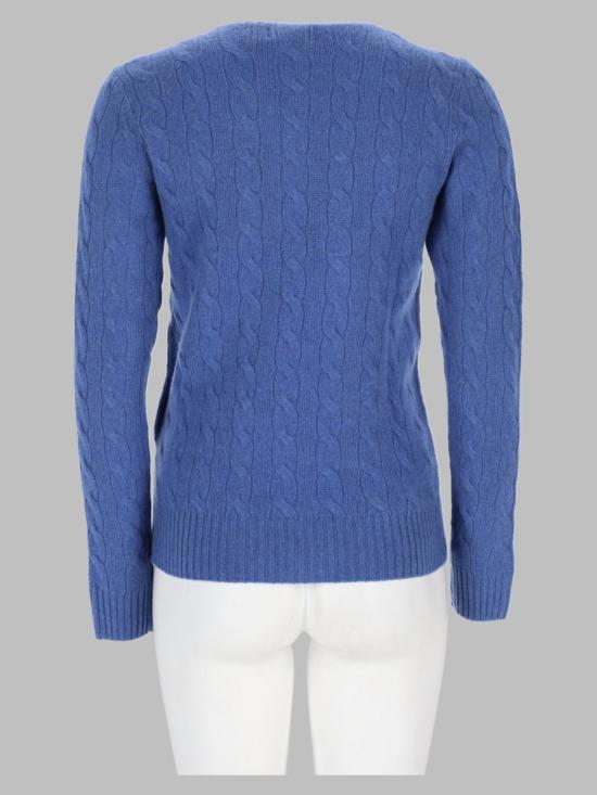 26FW 폴로 랄프로렌 폴로 자수 케이블 니트 스웨터 211971865 503NIMESBLUEHEATHER - POLO RALPH LAUREN