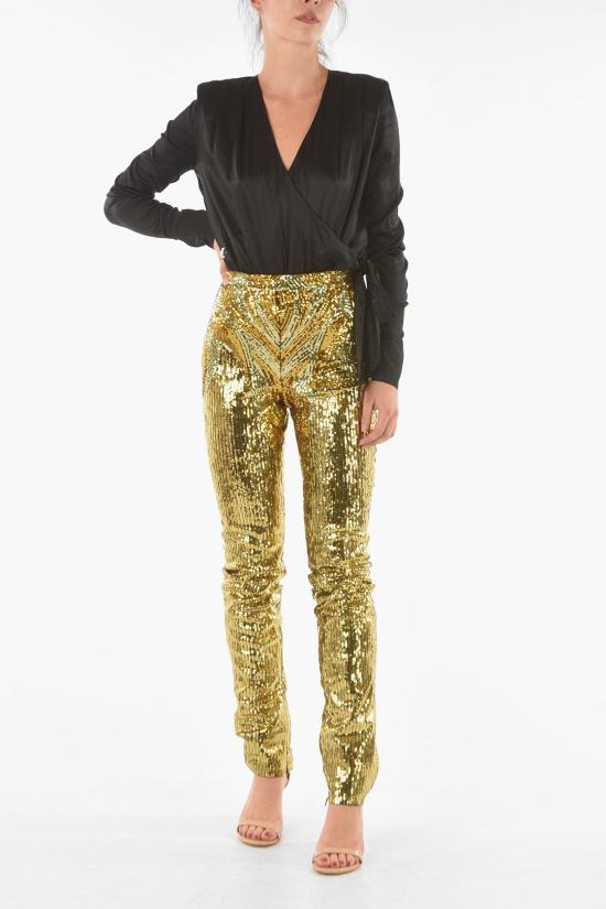  필립 플레인 스트레이트 팬츠 S19C WRT0629 PTE003N 94 Gold - PHILIPP PLEIN