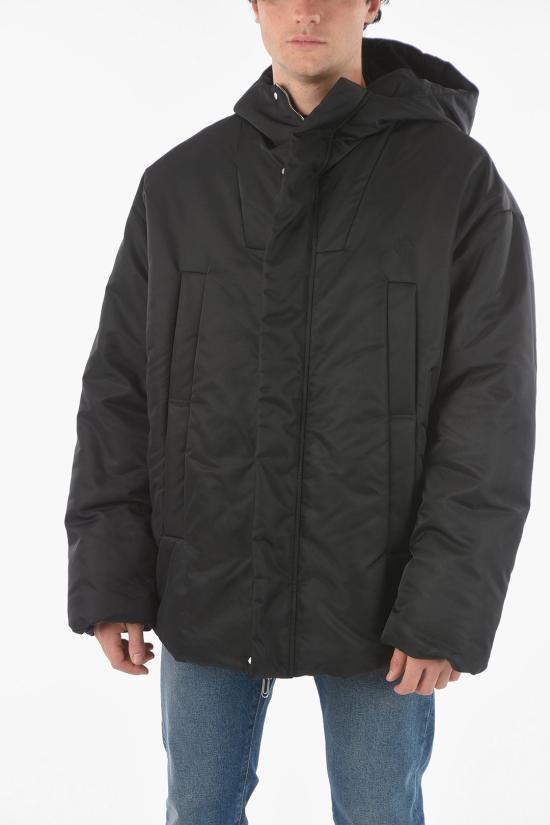  오프화이트 코트 OMEC019F21 FAB001 1010 Black