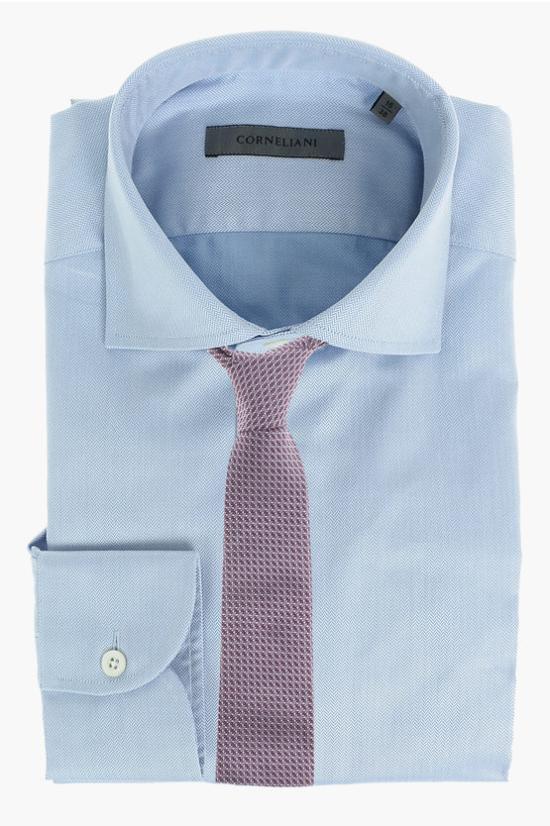  꼬르넬리아니 긴팔 셔츠 82P100 8811204 009 Light blue