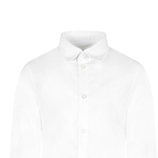 25FW [키즈] 엠포리오 아르마니 셔츠 8N4CJ0 1N06Z 0100 WHITE - EMPORIO ARMANI