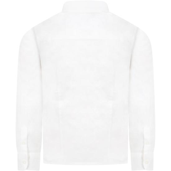 25FW [키즈] 엠포리오 아르마니 셔츠 8N4CJ9 3NEEZ 0100 WHITE - EMPORIO ARMANI