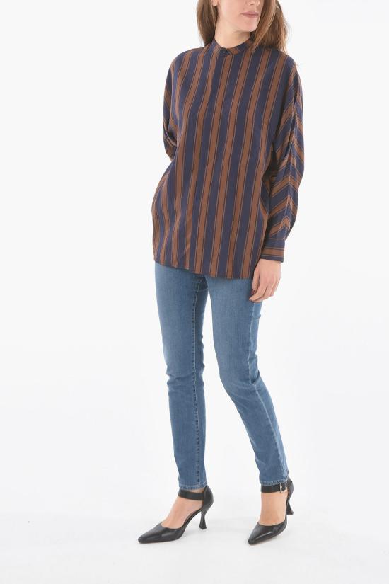  울리치 블라우스 COWWCAM0683UT1505 30077 Blu, Marrone - WOOLRICH