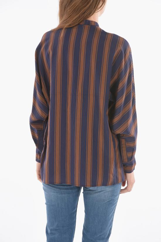  울리치 블라우스 COWWCAM0683UT1505 30077 Blu, Marrone - WOOLRICH