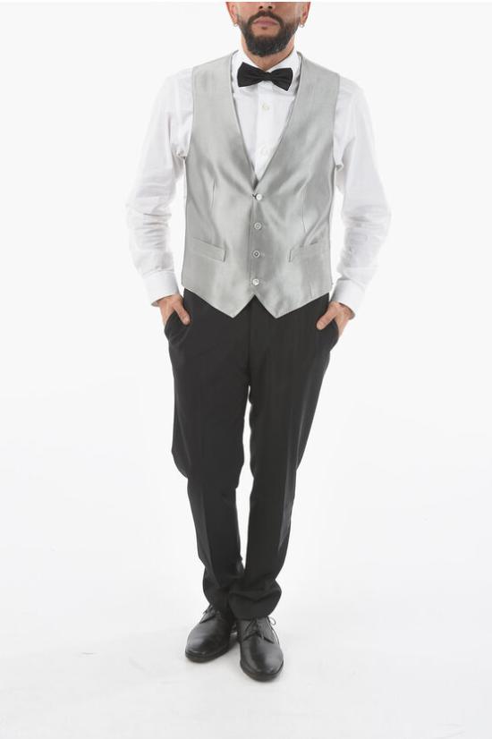  꼬르넬리아니 베스트 87CZ12 1168399 026 Bianco Grigio - CORNELIANI