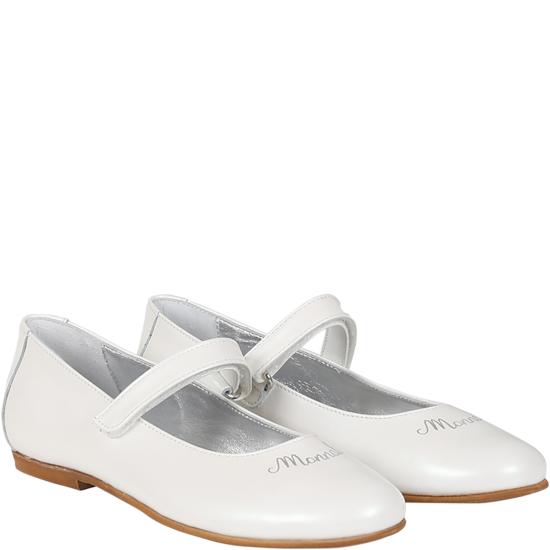 25FW [키즈] 모나리자 플랫 슈즈 879000 9706 0001 IVORY - MONNALISA