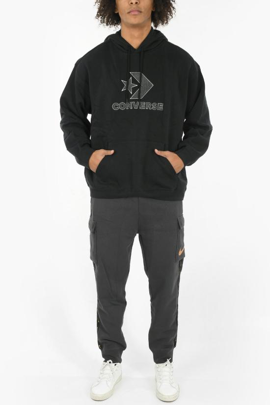  컨버스 후드 티셔츠 10024915 A01 Black - CONVERSE