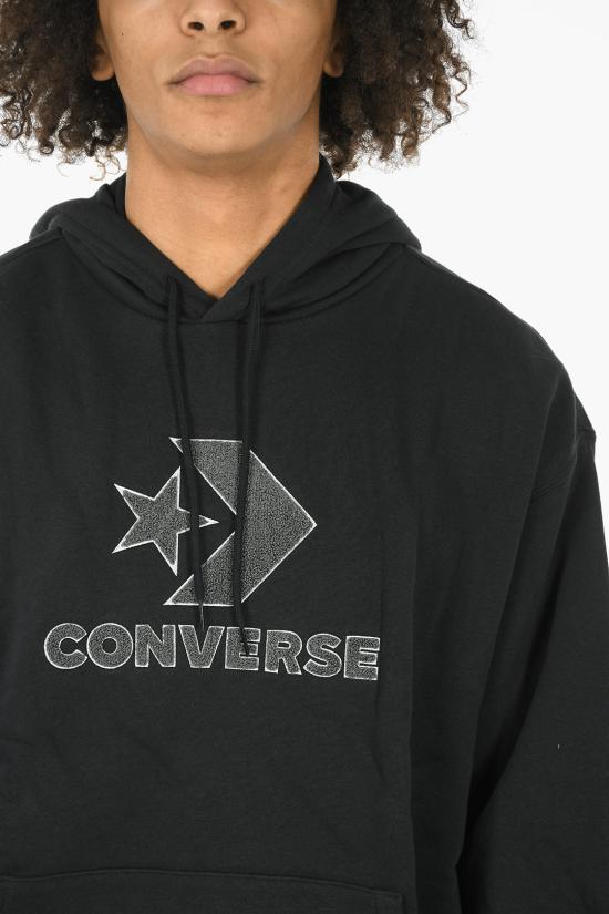  컨버스 후드 티셔츠 10024915 A01 Black - CONVERSE