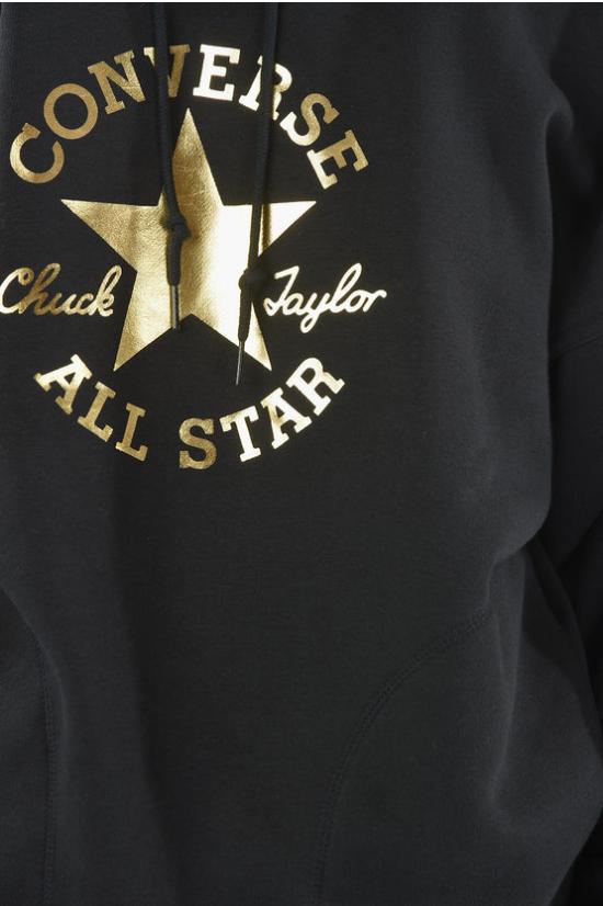  컨버스 후드 티셔츠 10024672 A02 Black - CONVERSE