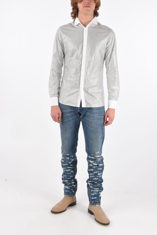  필립 플레인 긴팔 긴팔 셔츠 P19C MRP0962 PTE012N 70 White - PHILIPP PLEIN